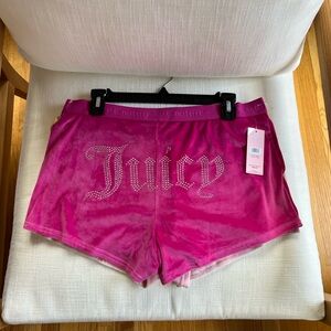 Juicy Couture Pink Velour Shorts